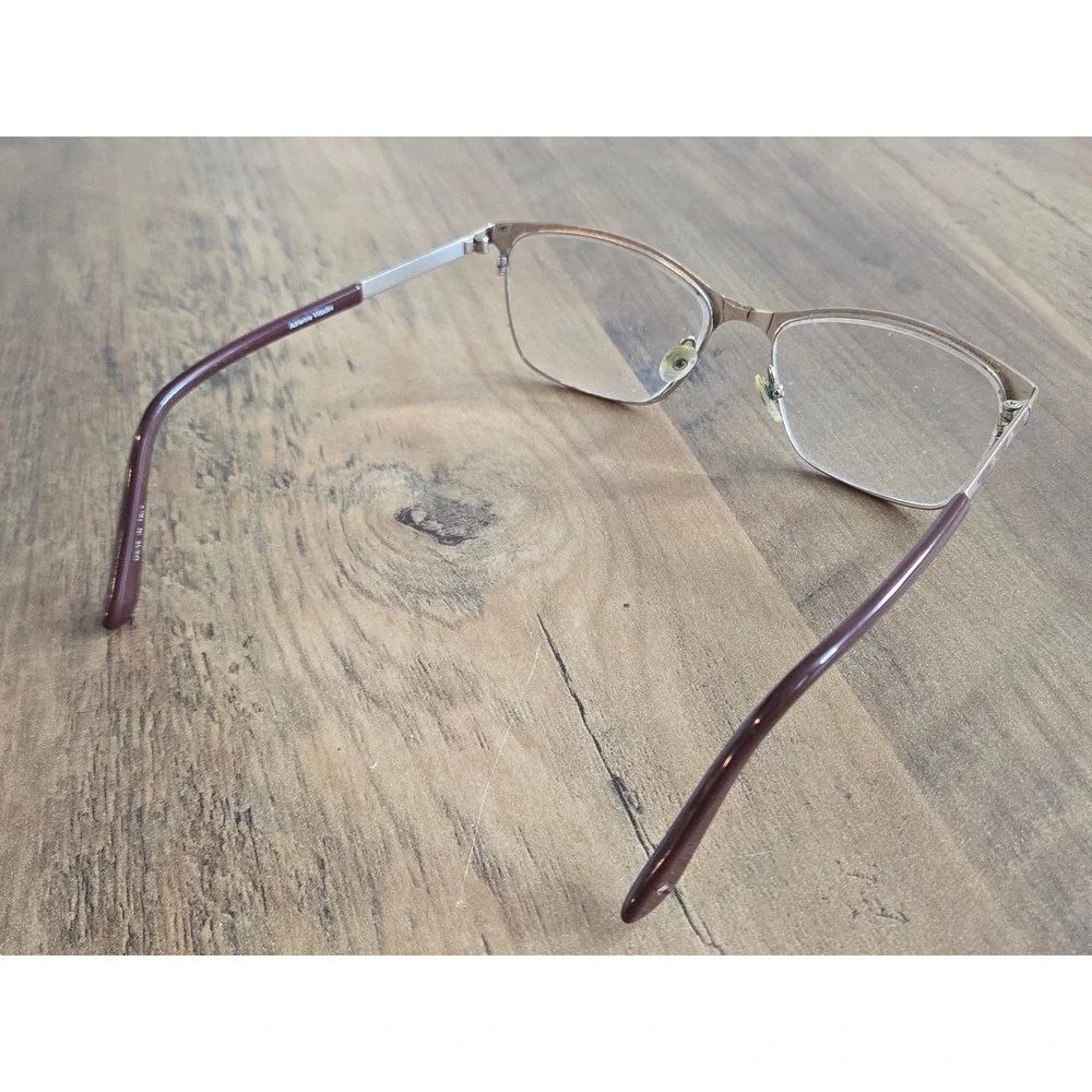 Adrienne Vittadini 1246 Rose Gold Semi Rimless Eyeglasses Frames 54-16-140